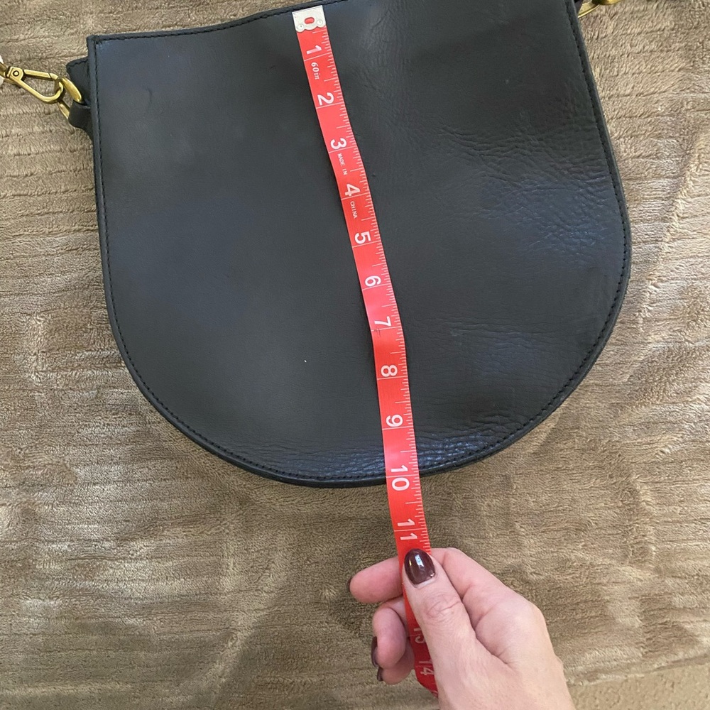 Madewell leather saddle bag - black leather